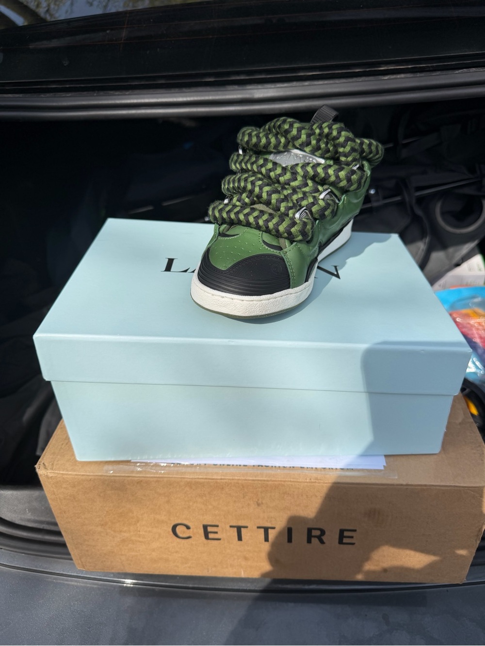 Lanvin Kids Green and Black brand new ordered the wrongsize paid600I'll take 480